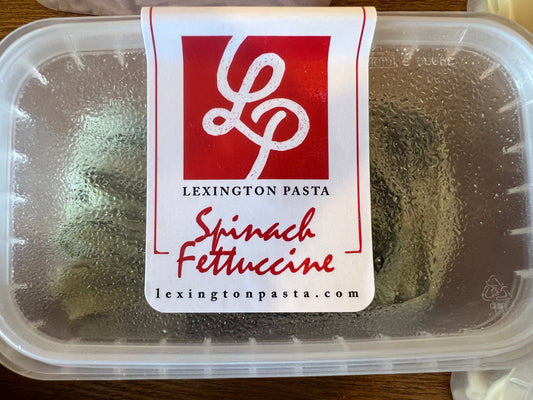 Spinach fettuccine